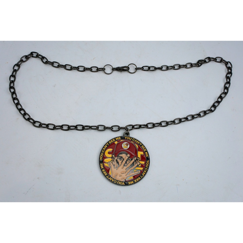 WWE John Cena Necklace You Can't See Me Hustle Loyalty Respect Pendant Excellent